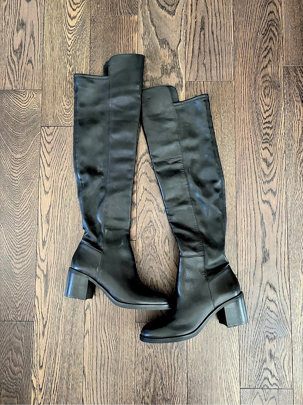 Aldo Black Over-the-Knee Block Heel Boots